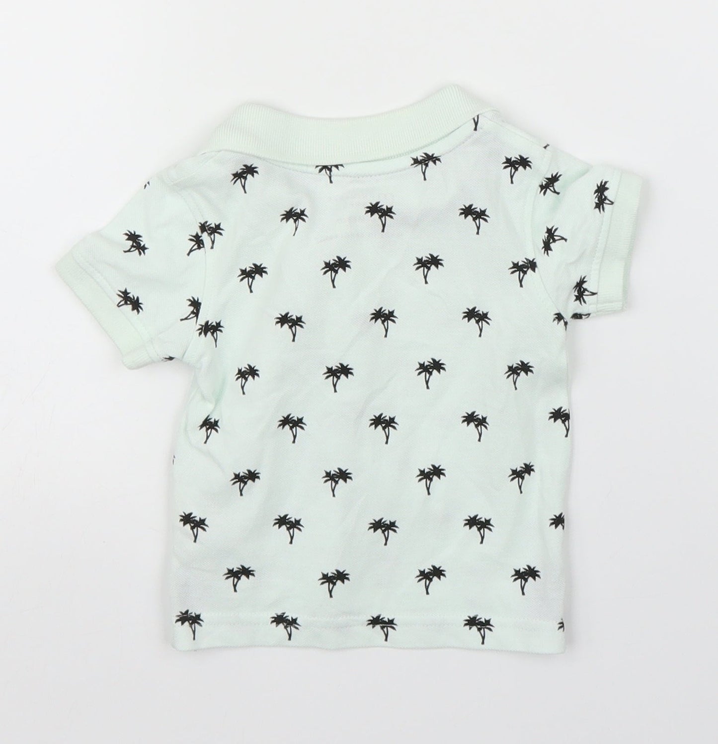 Primark Boys Green   Basic Polo Size 3-6 Months  - Palm trees