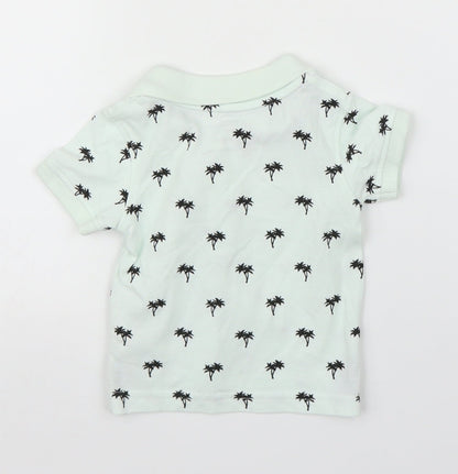 Primark Boys Green   Basic Polo Size 3-6 Months  - Palm trees