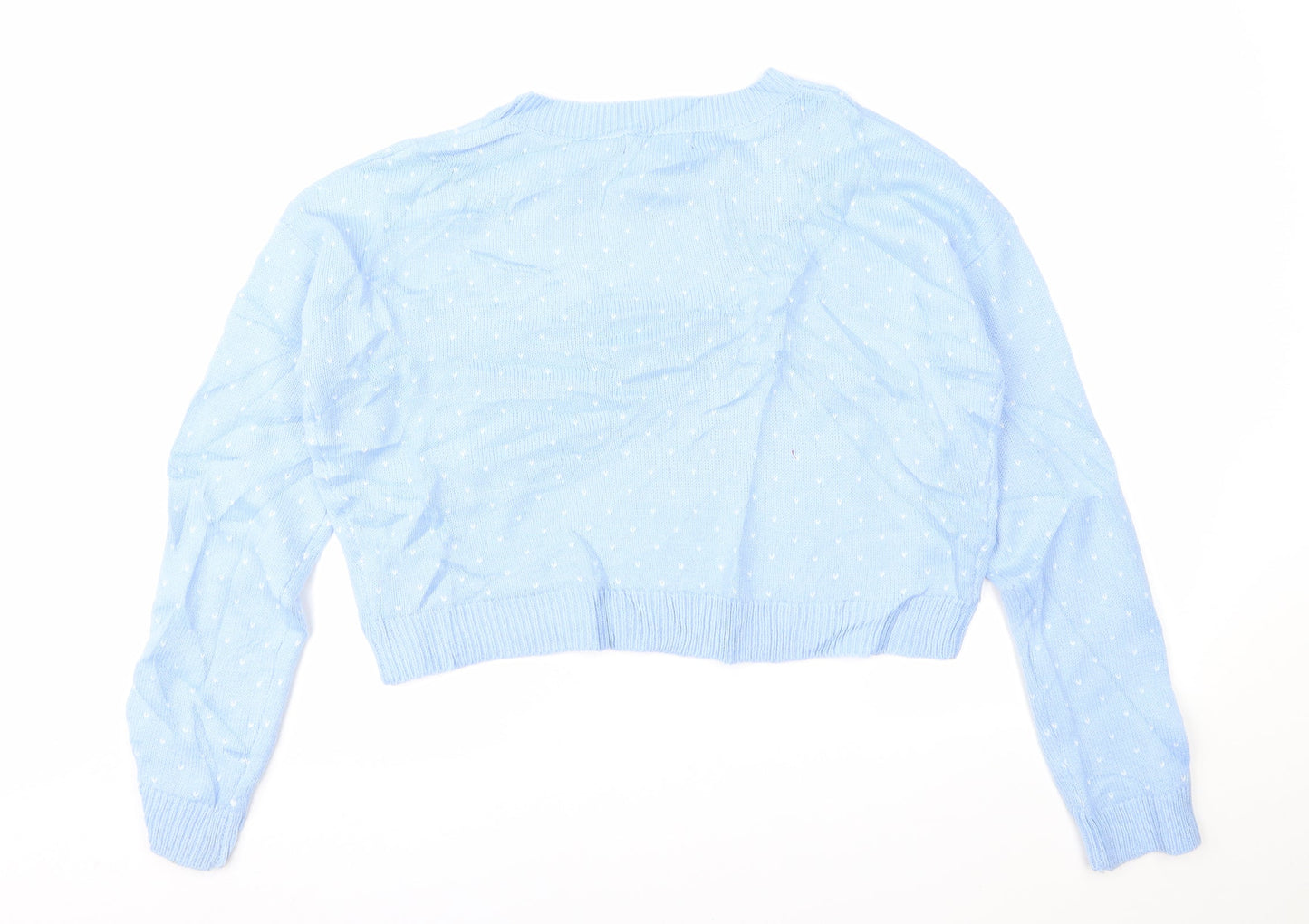 Womens UK Size M Missguided Blue Pullover Jumper