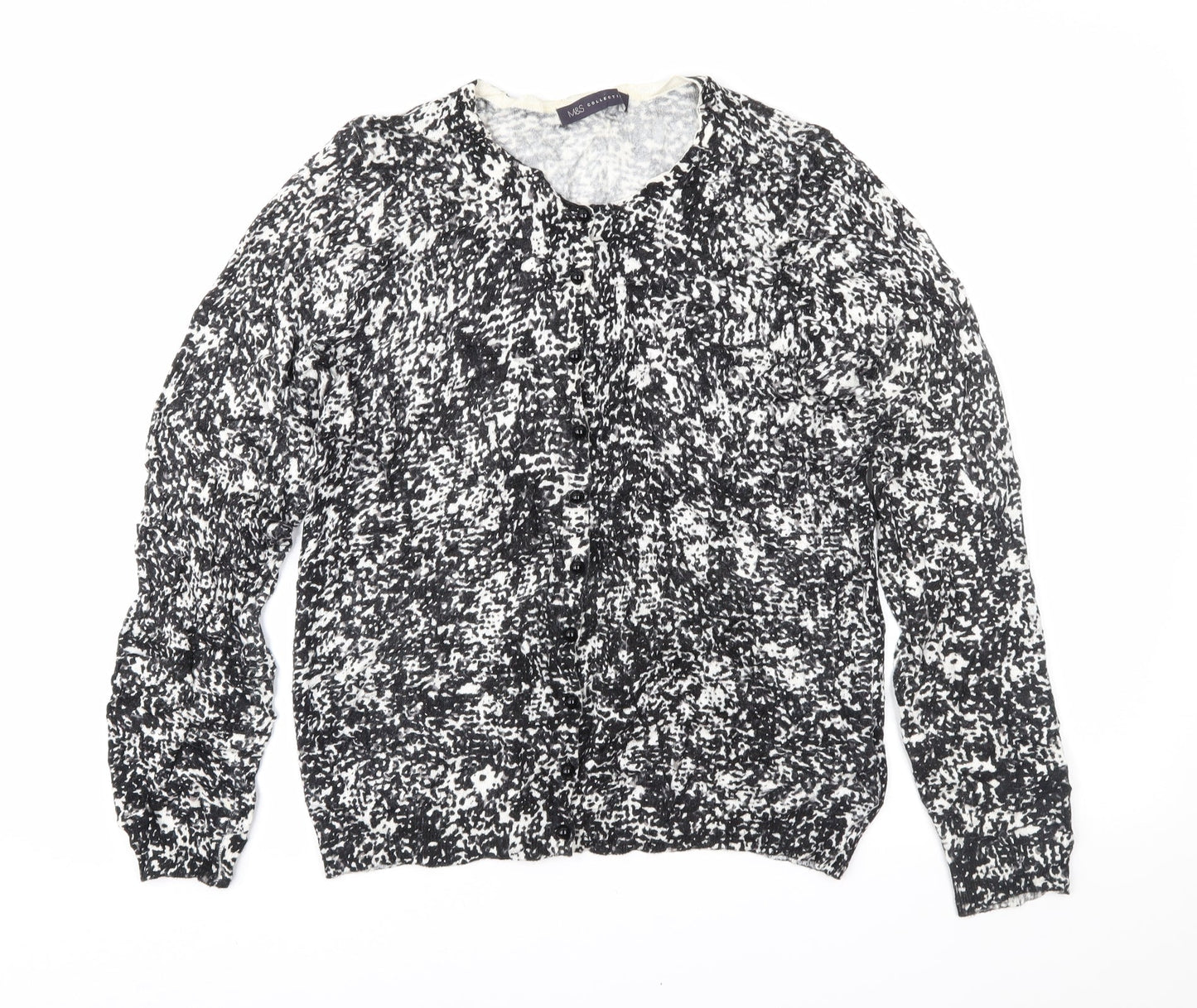 Womens UK Size 14 Marks and Spencer Black Cardigan Jumper