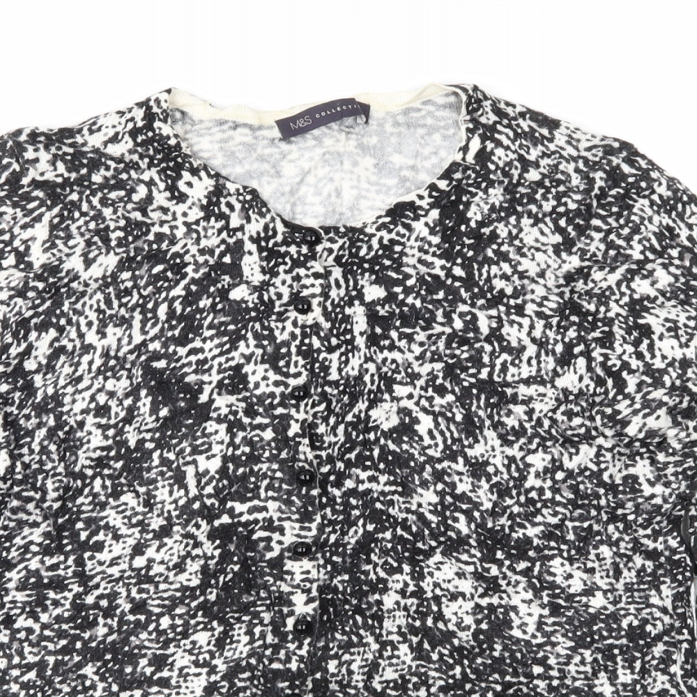 Womens UK Size 14 Marks and Spencer Black Cardigan Jumper