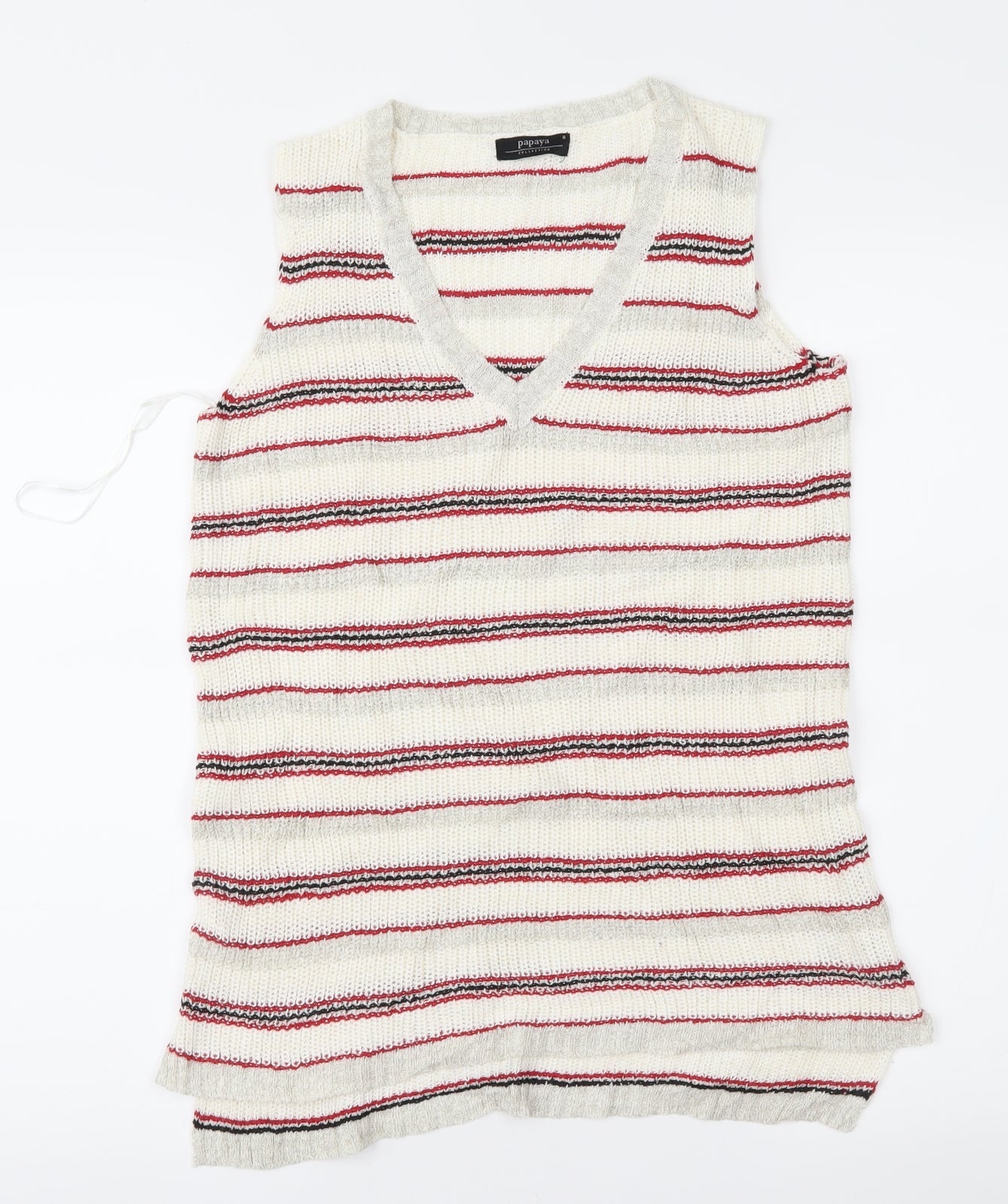 Womens UK Size 8 Papaya Beige Vest Jumper