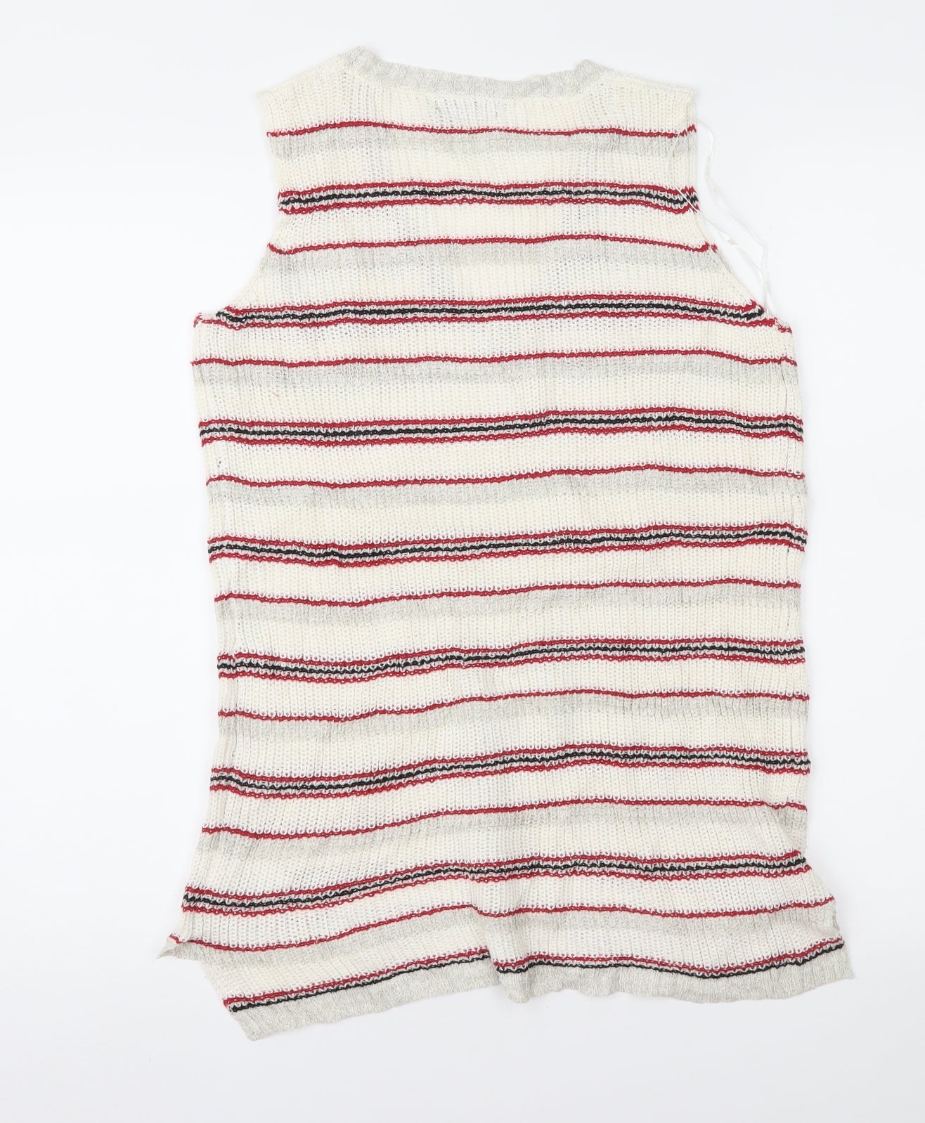 Womens UK Size 8 Papaya Beige Vest Jumper