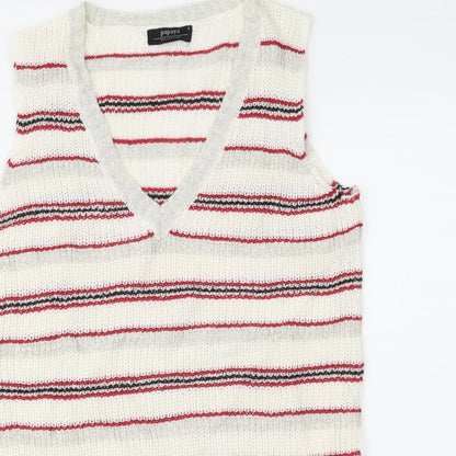 Womens UK Size 8 Papaya Beige Vest Jumper