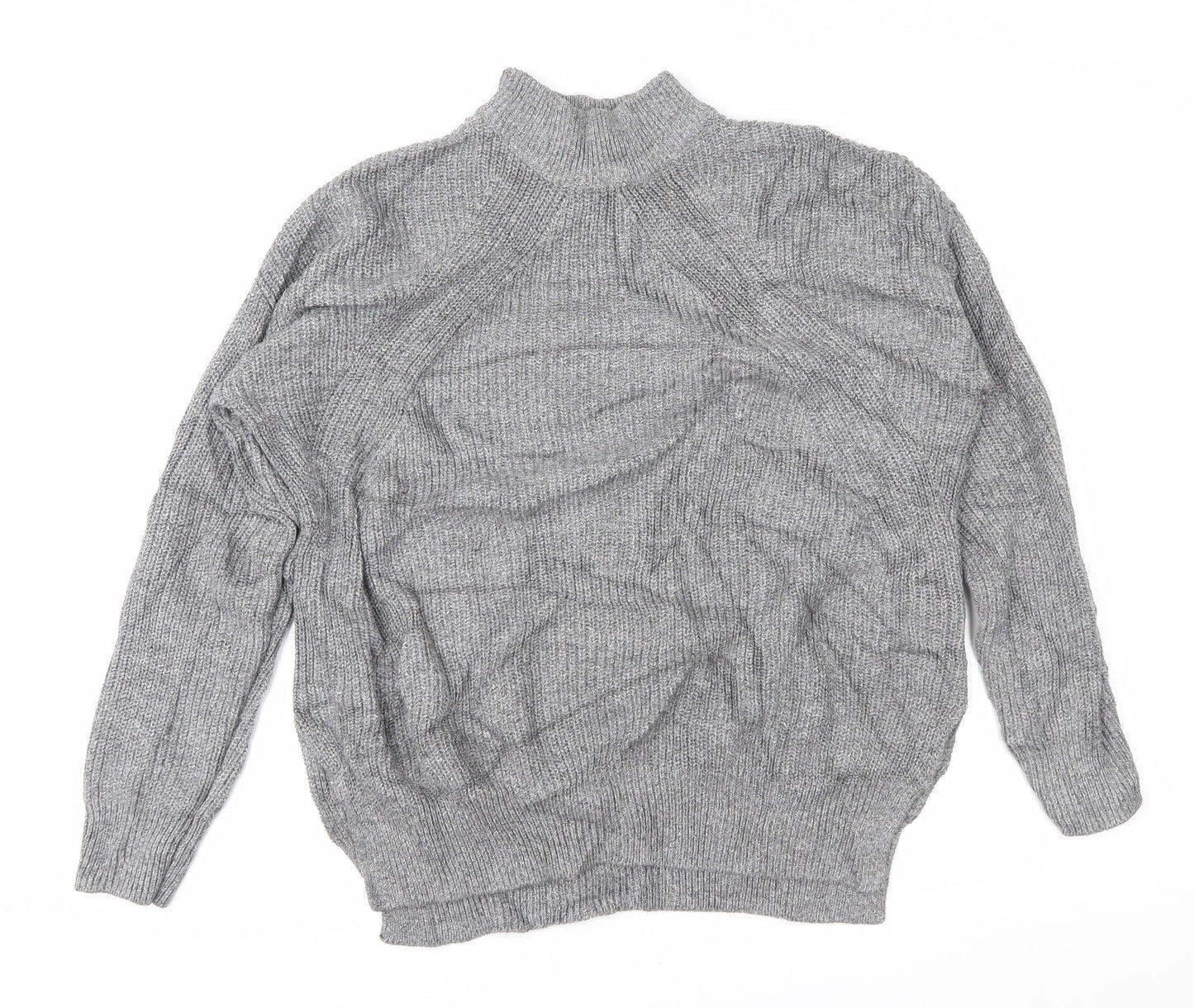 Womens UK Size S Divided Grey Pullover Jumper