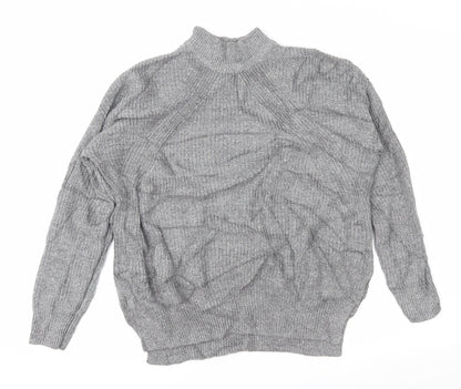 Womens UK Size S Divided Grey Pullover Jumper