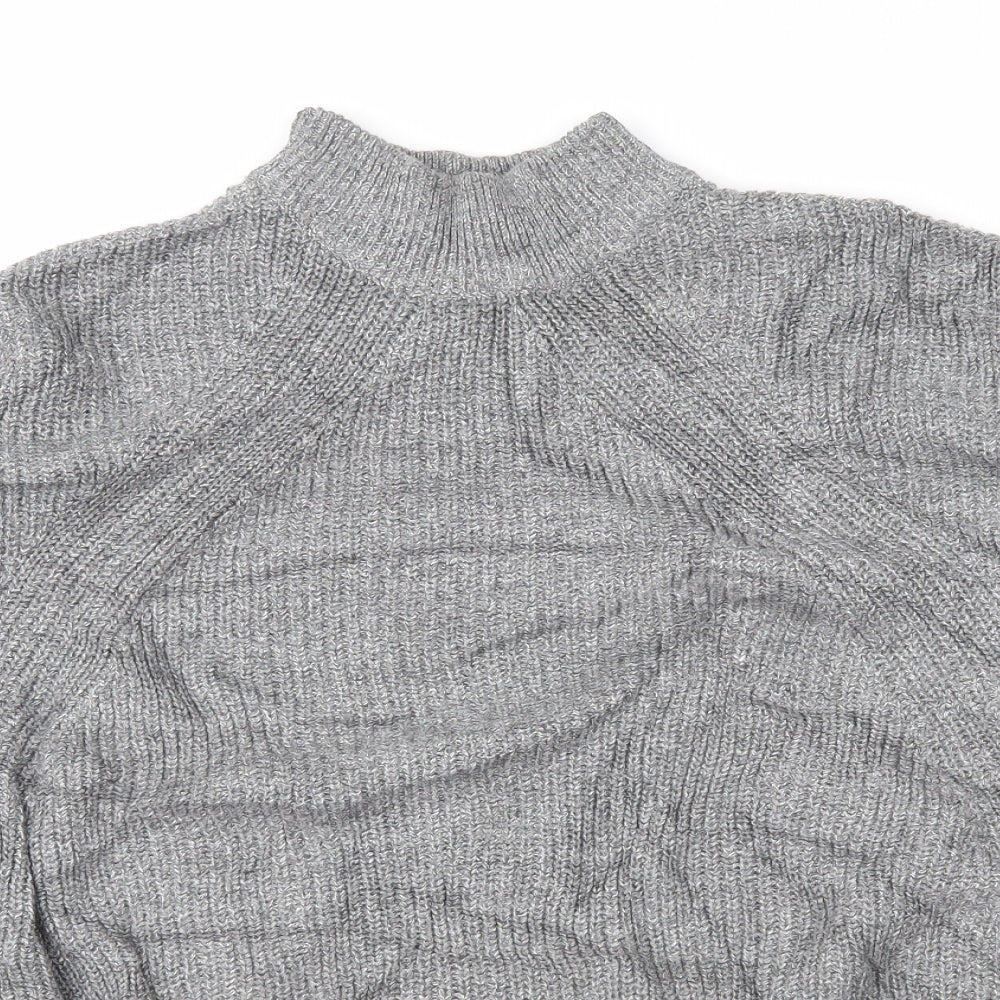 Womens UK Size S Divided Grey Pullover Jumper