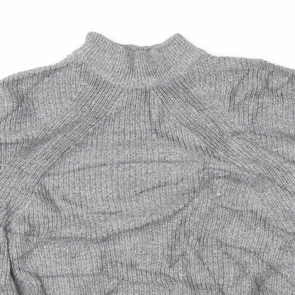 Womens UK Size S Divided Grey Pullover Jumper