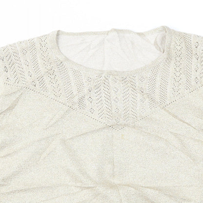 Womens UK Size 16 Preworn Gold Pullover Jumper