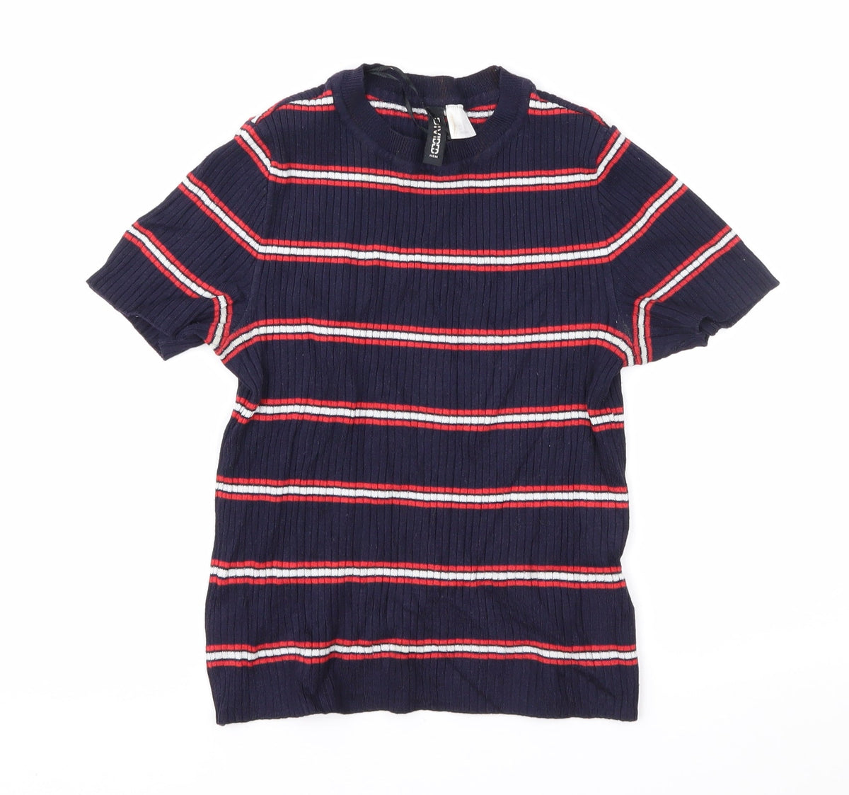 Womens UK Size XS Divided Blue Pullover Jumper