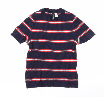 Womens UK Size XS Divided Blue Pullover Jumper
