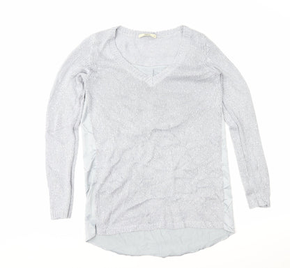 Womens UK Size XS Oasis Grey Pullover Jumper