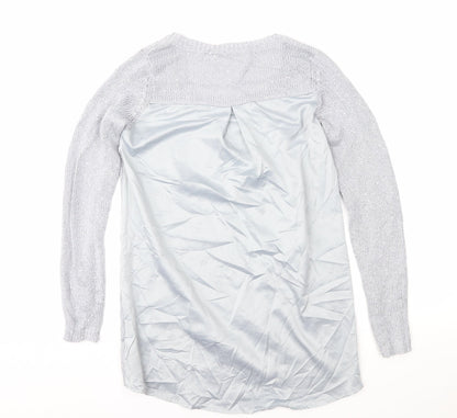 Womens UK Size XS Oasis Grey Pullover Jumper