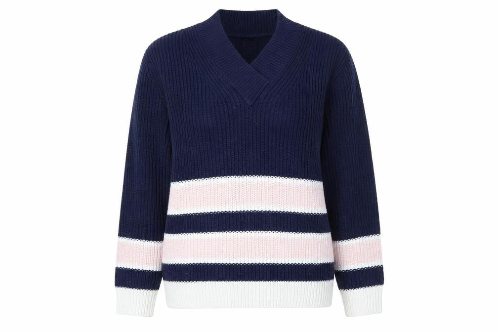 Marks & Spencer Womens Blue Striped  Pullover Jumper Size L