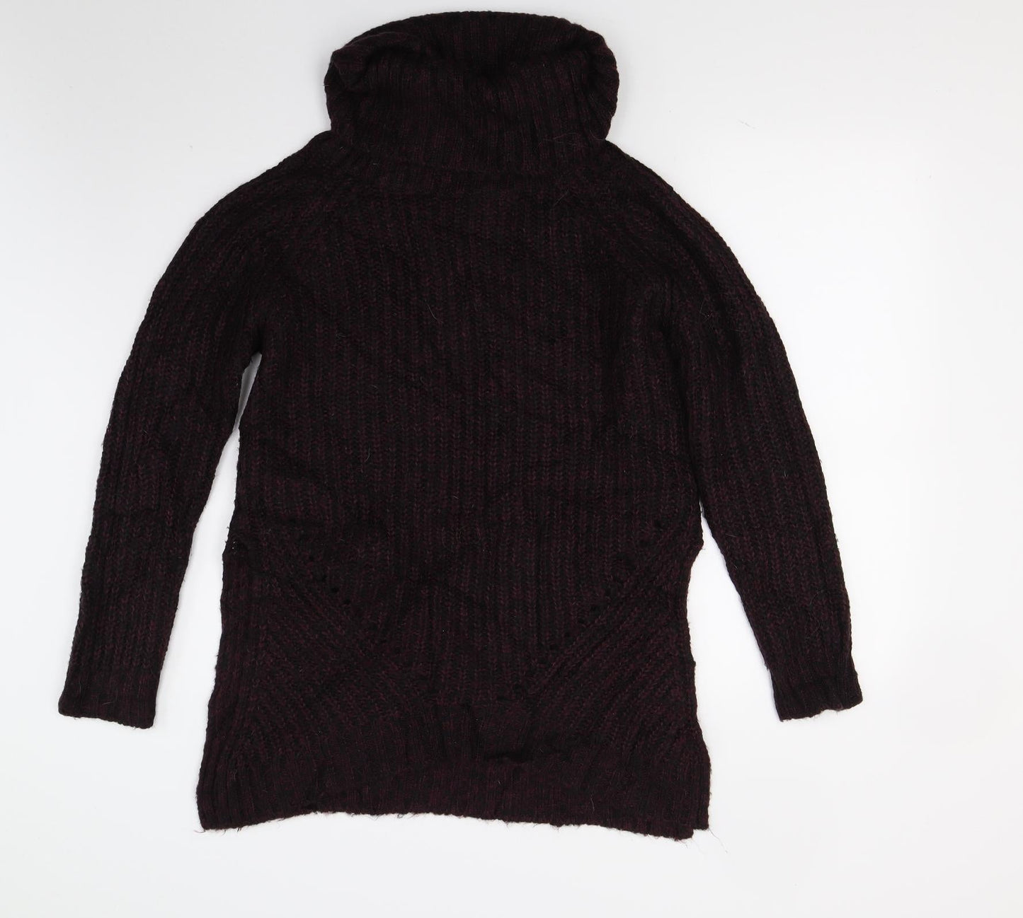 Womens UK Size S Papaya Red Pullover Jumper