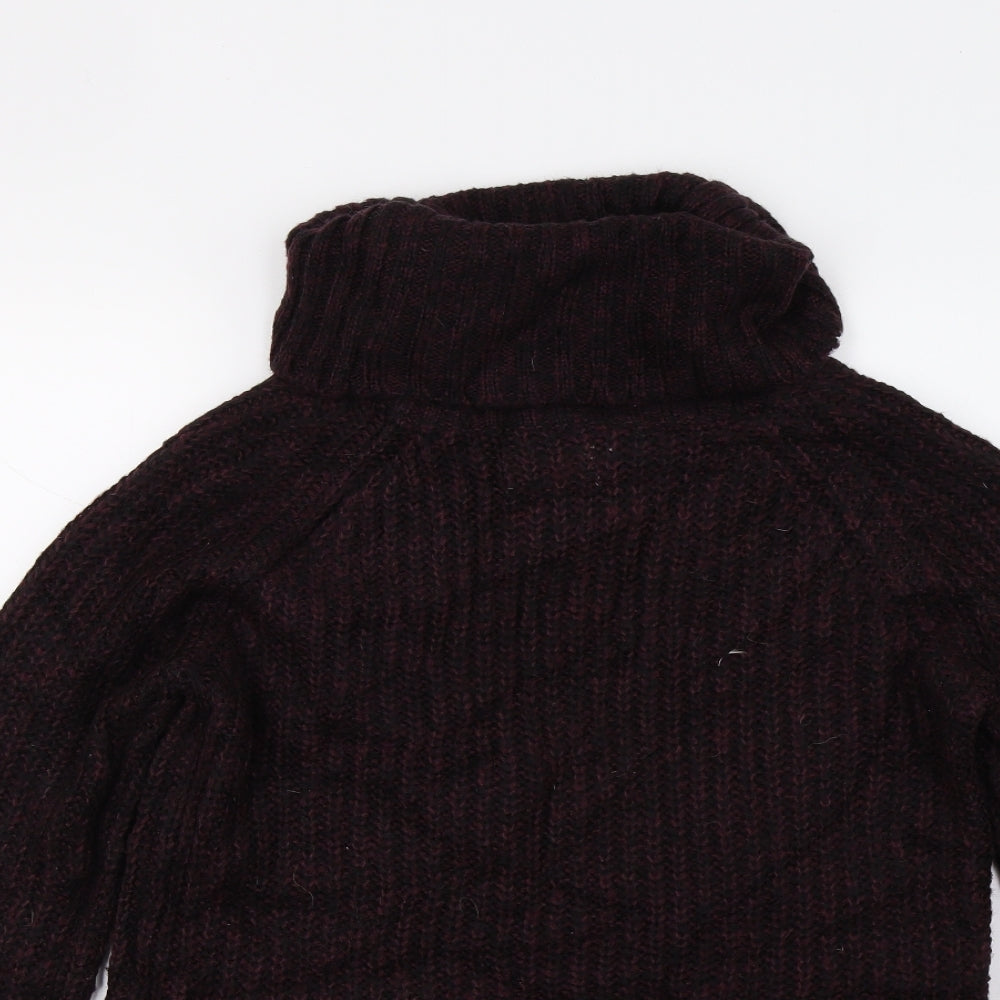 Womens UK Size S Papaya Red Pullover Jumper