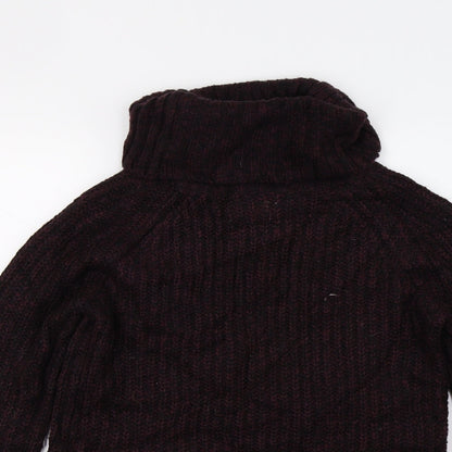 Womens UK Size S Papaya Red Pullover Jumper