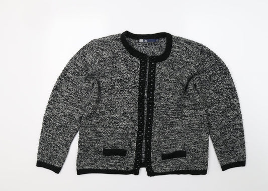 Womens UK Size M Isle Grey Cardigan Jumper