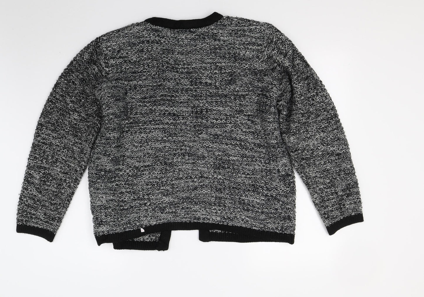 Womens UK Size M Isle Grey Cardigan Jumper
