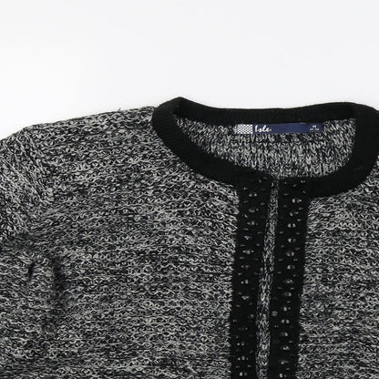 Womens UK Size M Isle Grey Cardigan Jumper