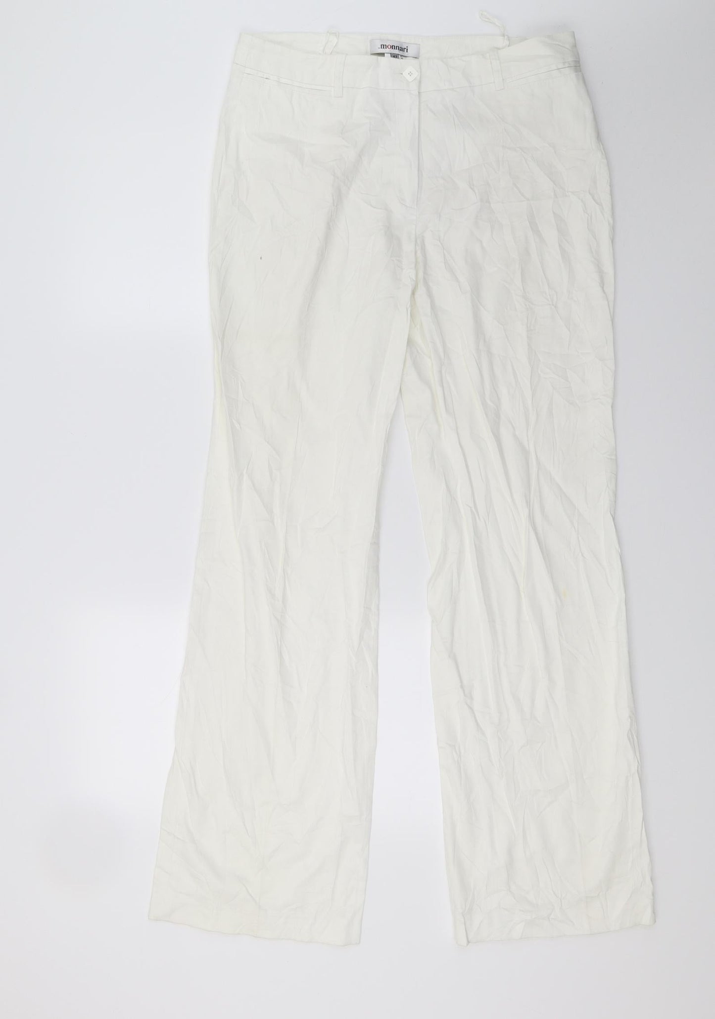 Womens UK Size 14 Monnari Regular Fit  White Trousers