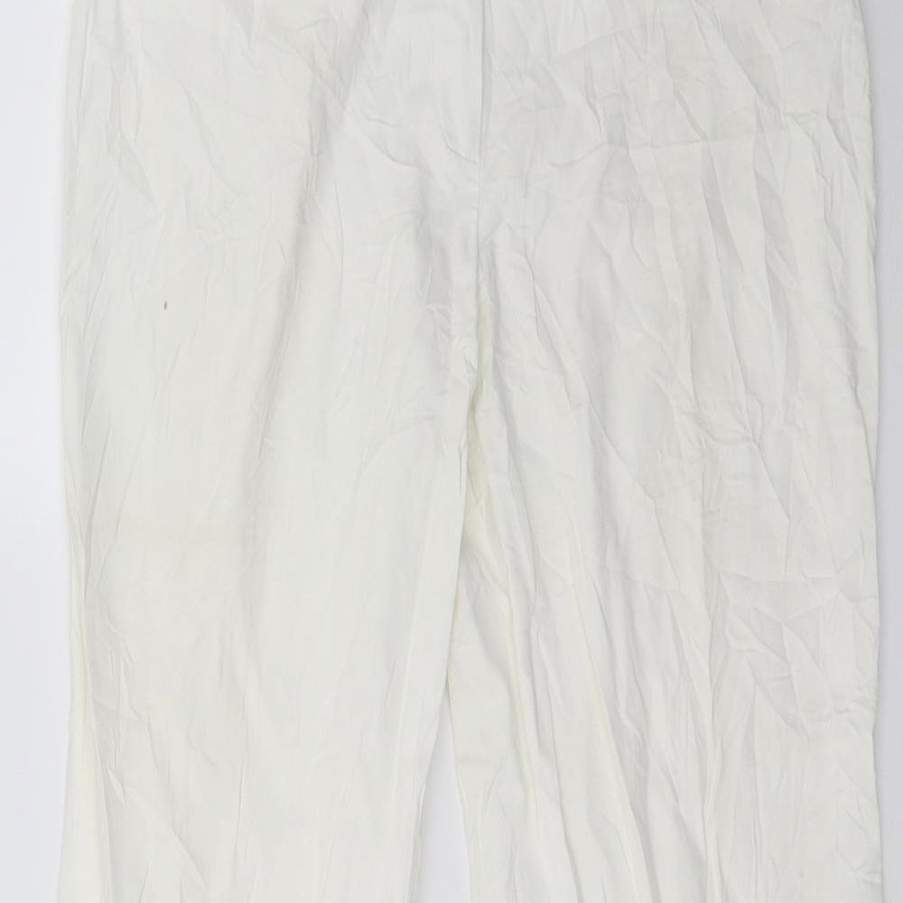 Womens UK Size 14 Monnari Regular Fit  White Trousers