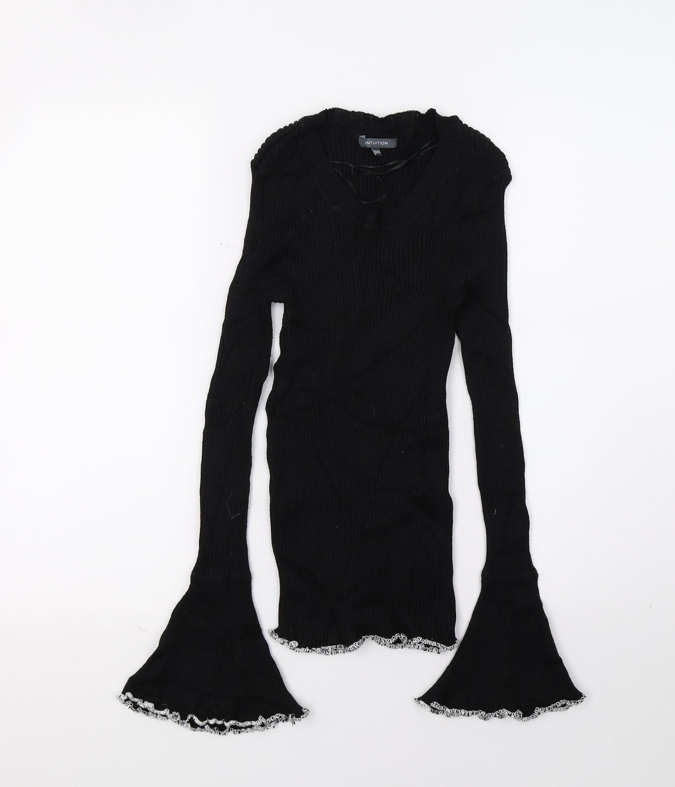 Intuition Womens Black  Knit Pullover Jumper Size 14