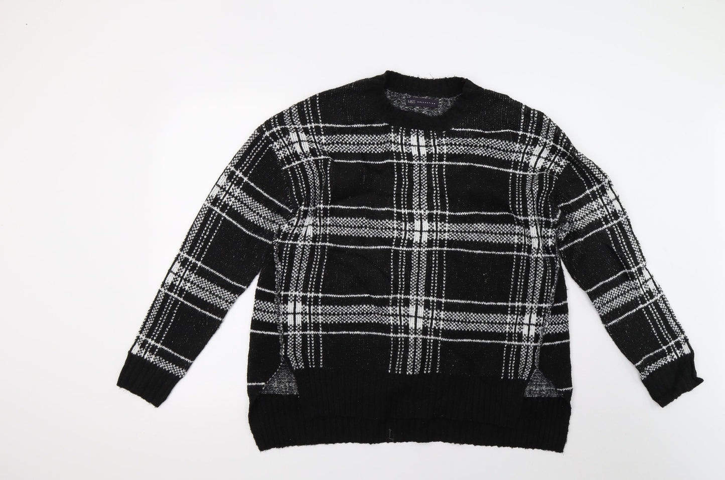 Womens UK Size M Marks and Spencer Black Pullover Jumper