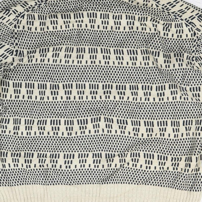 H&M Mens White   Henley Jumper Size M