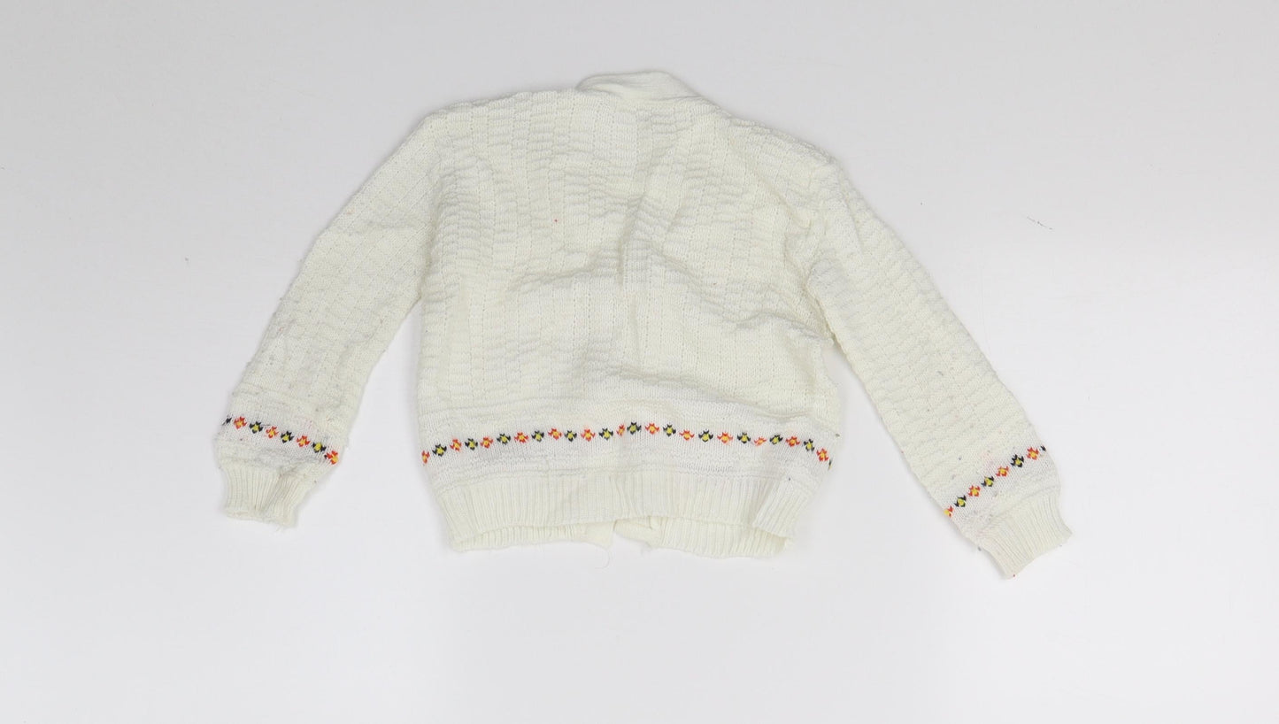 Cozinit Girls White   Cardigan Jumper Size 2 Years