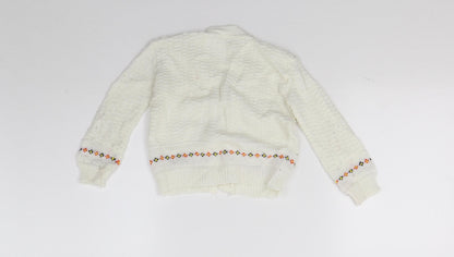 Cozinit Girls White   Cardigan Jumper Size 2 Years