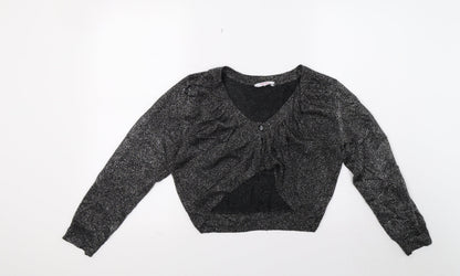 Miss evie Girls Silver   Cardigan Jumper Size 14-15 Years