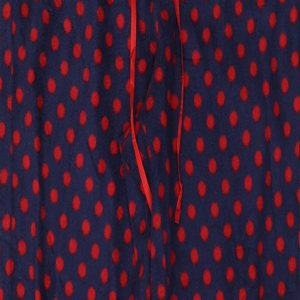 George Womens Blue Polka Dot Fleece Jogger Trousers Size 8 L20 in - Lounge Pants