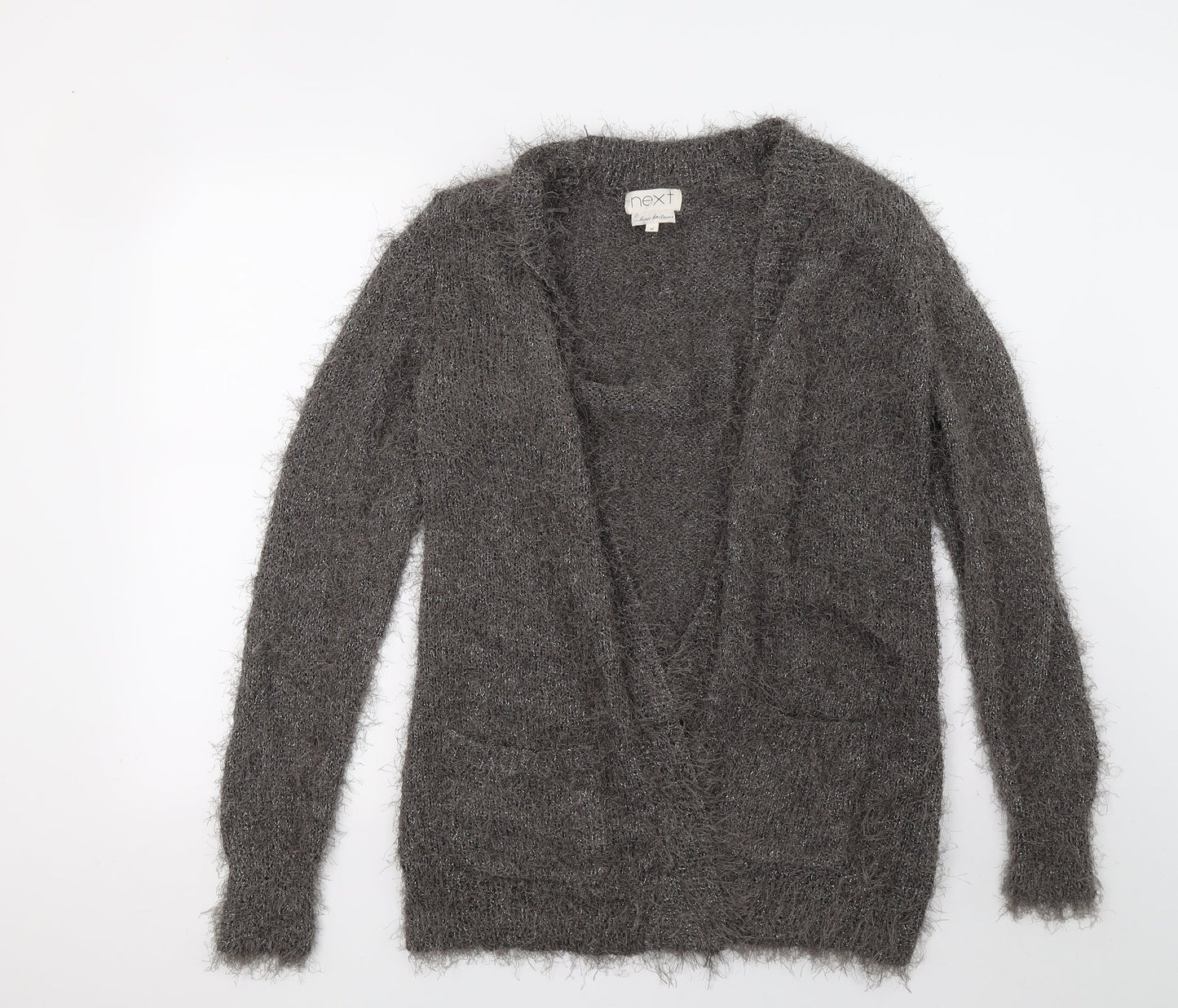 Womens UK Size M NEXT Grey Cardigan Jumper