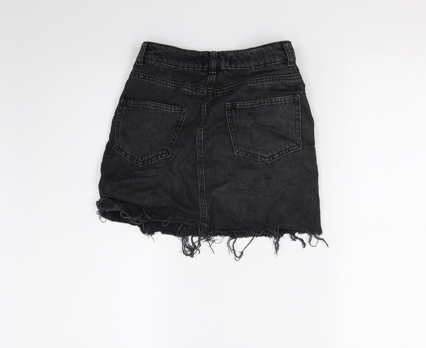 Miss Selfridge Womens Black  Denim A-Line Skirt Size 6