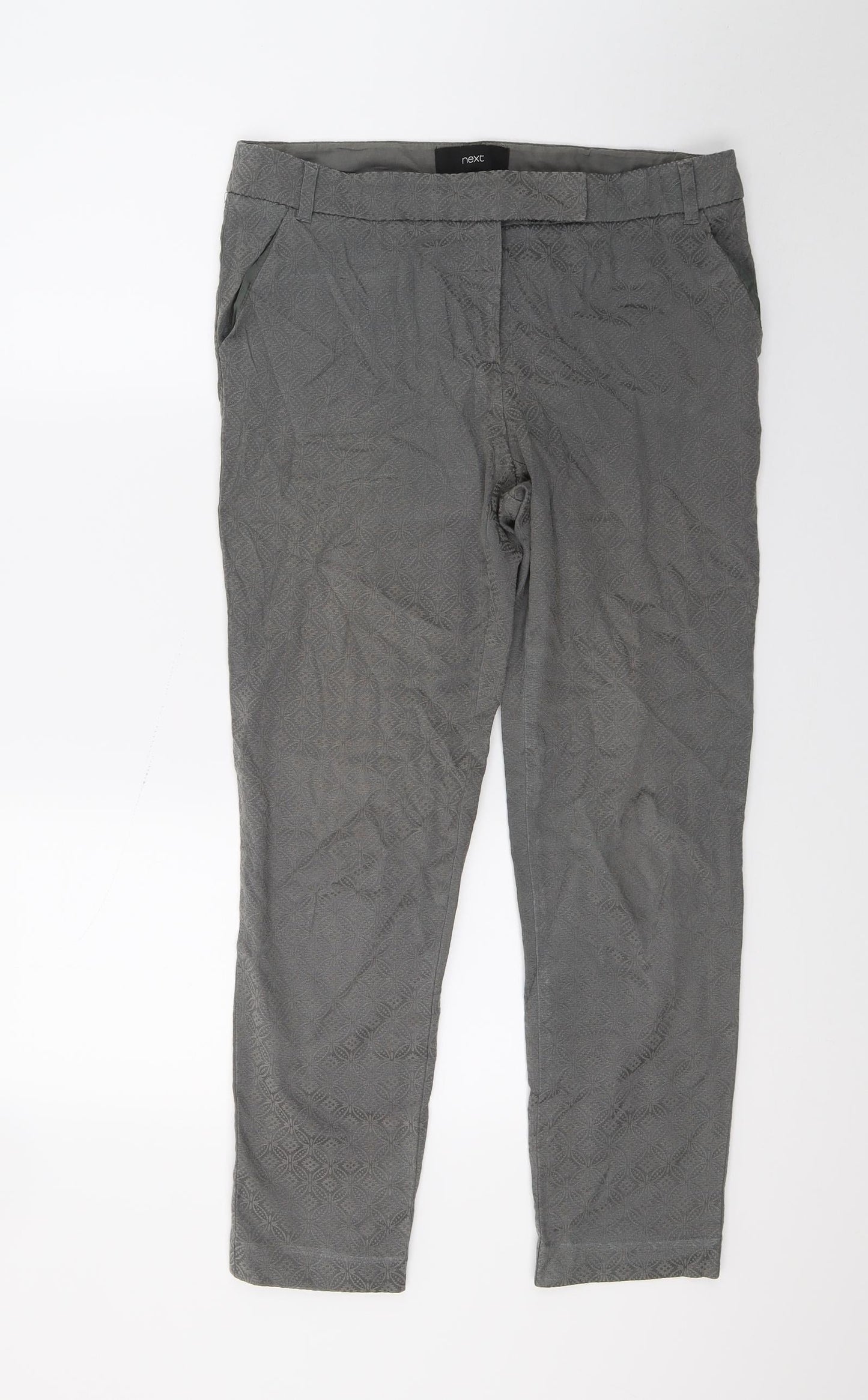 Womens UK Size 10 NEXT Regular Fit  Grey Trousers