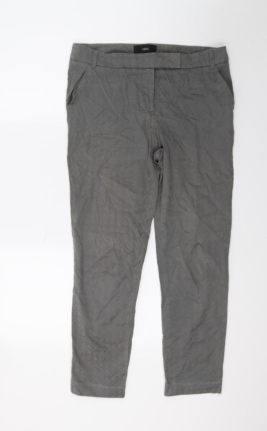 Womens UK Size 10 NEXT Regular Fit  Grey Trousers