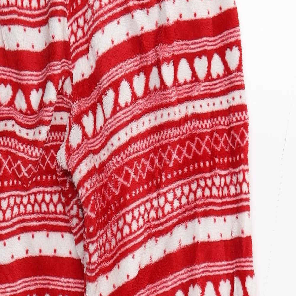 Matalan Womens Red  Fleece Jogger Trousers Size 8 L24 in - Lounge pants