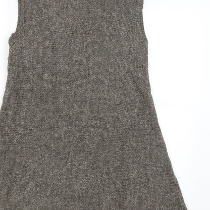 Womens UK Size L Atmosphere Brown Wrap Jumper