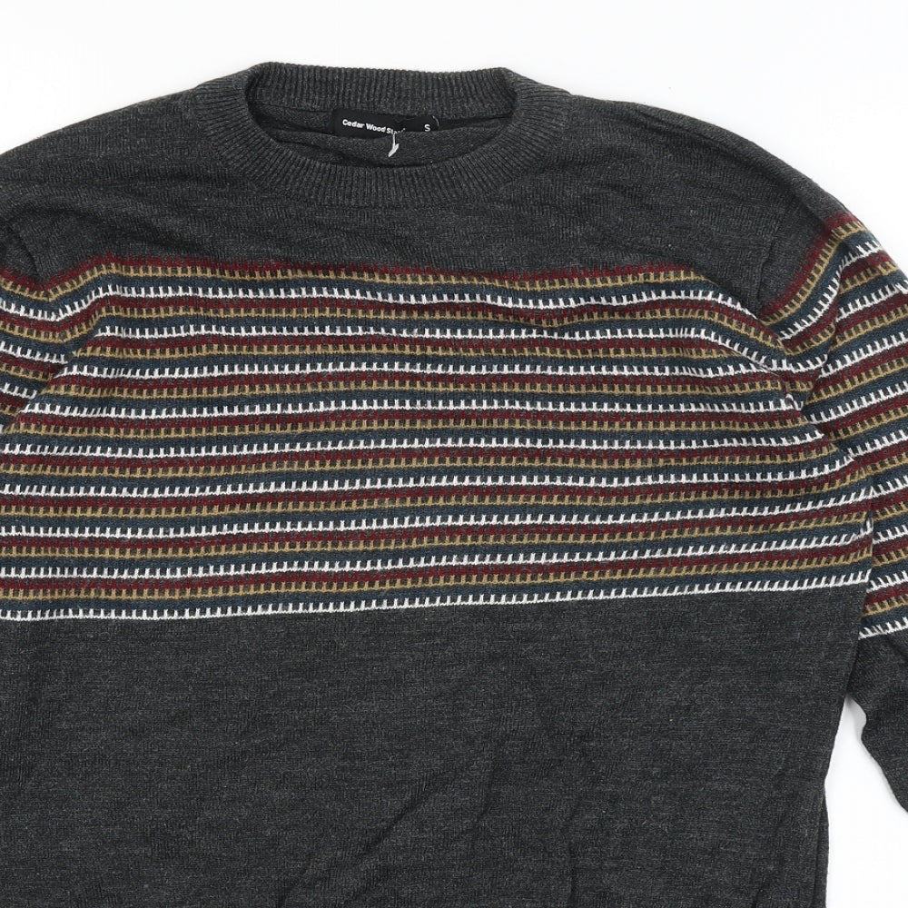 Cedar Wood State Mens Grey   Pullover Jumper Size S