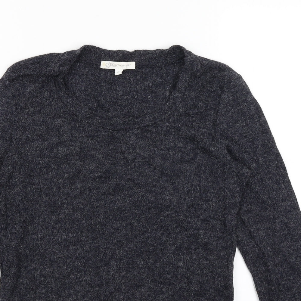 Womens UK Size 8 Glamourous Grey Pullover Jumper