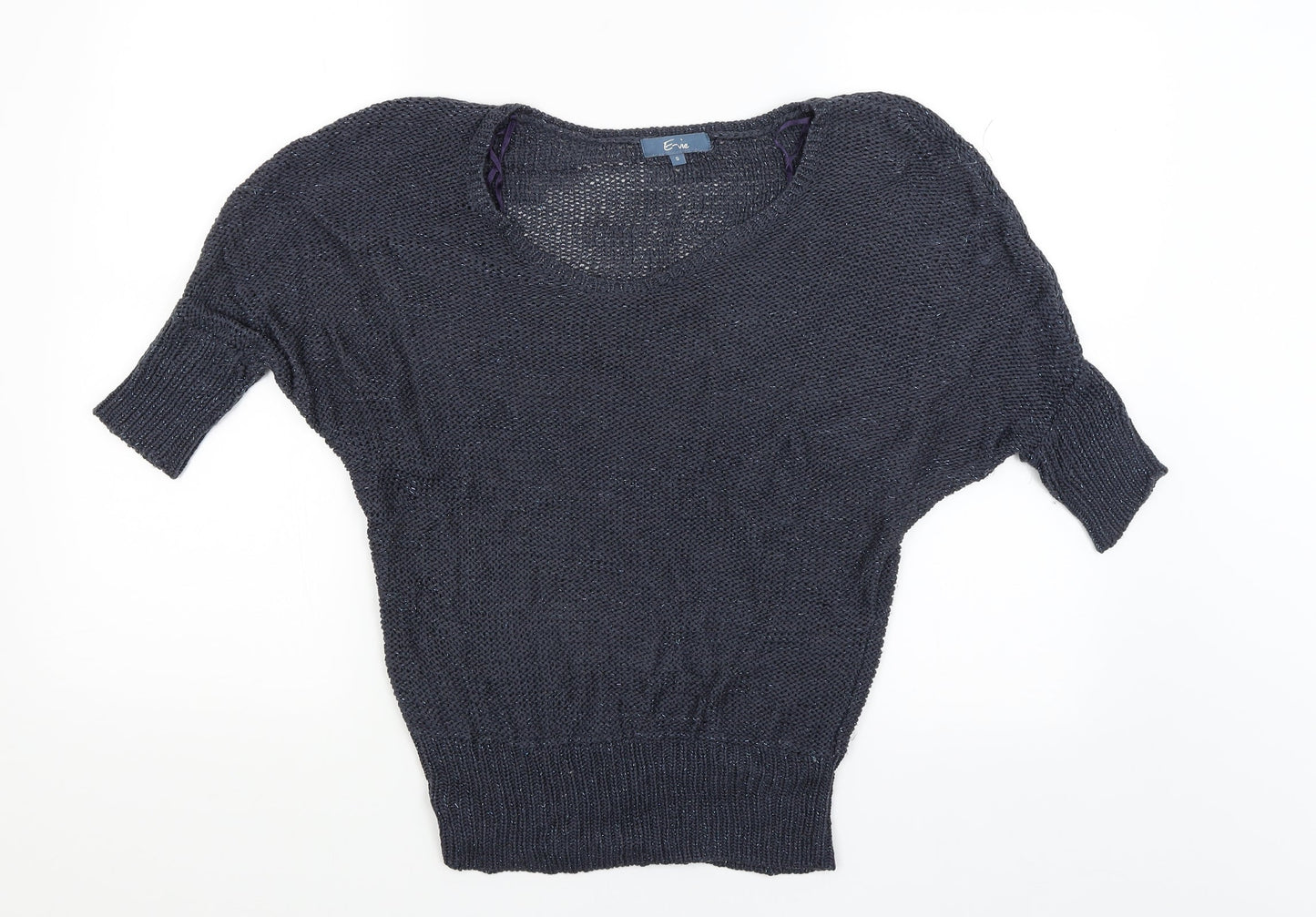 Womens UK Size S E-vie Blue Pullover Jumper