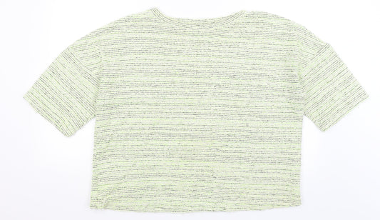 F&F Womens Green Striped  Pullover Jumper Size S