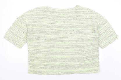 F&F Womens Green Striped  Pullover Jumper Size S