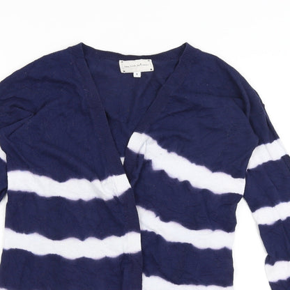 Womens UK Size 8 New Look Blue Wrap Jumper
