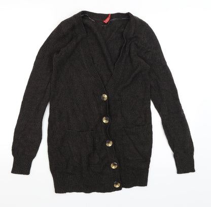 Womens UK Size 8 Divided Brown Cardigan Jumper