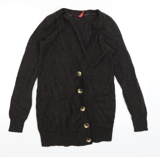 Womens UK Size 8 Divided Brown Cardigan Jumper