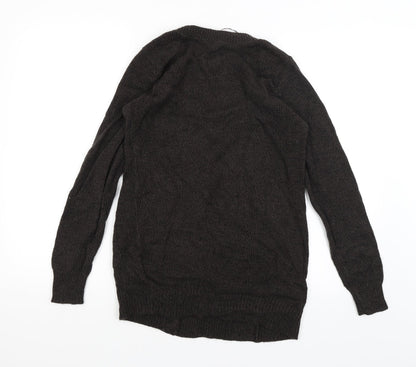 Womens UK Size 8 Divided Brown Cardigan Jumper