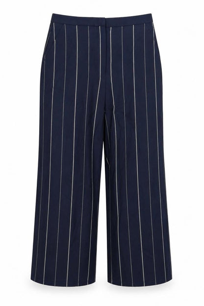 Womens UK Size 8 MNG Regular Fit Cropped Blue Trousers