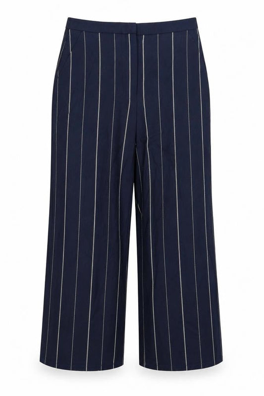 Womens UK Size 8 MNG Regular Fit Cropped Blue Trousers